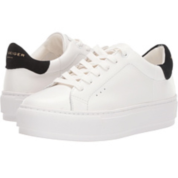 Kurt Geiger London Laney White/Black Leather Sneaker EU 38 US7.5 - Picture 4 of 10